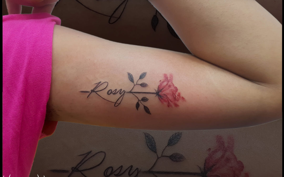 Watercolor Rose Tattoo, Tattoo design for girls
