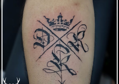 Initial Tattoo | Name Tattoo Design | Family Tattoo | Crown Tattoo